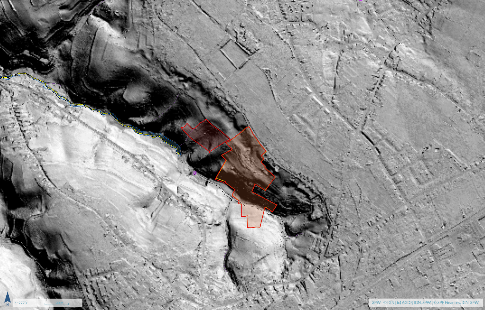 BOYS Rivière et Féraux - topographie et relief